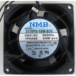 NMB 3110PS-10W-B30 100V 6/5W 2wires Cooling Fan