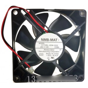 NMB 3110RL-05W-S20 24V 0.08A 2wires cooling fan