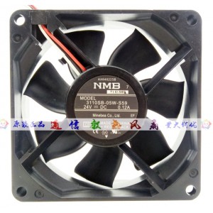 NMB 3110SB-05W-B59 24V 0.09A 2 wires Cooling Fan