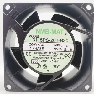 NMB 3115PS-20T-B30-B00 3115PS-20T-B30 200V 9/7W  Cooling Fan