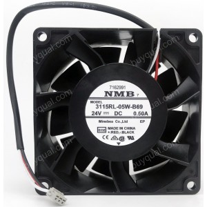 NMB 3115RL-05W-B69 24V 0.5A 3wires Cooling Fan - Original New