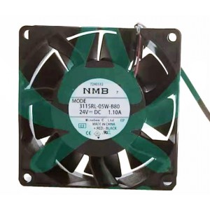 NMB 3115RL-05W-B80 24V 1.1A 2wires Cooling Fan 