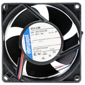 Ebmpapst 3214J/2N 24V 0.27A 6.5W 3wires Cooling Fan - Original New