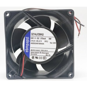 Ebmpapst 3214J/39HU 24V 375mA 9W 3wires Cooling fan