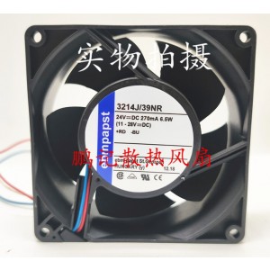 Ebmpapst 3214J/39NR 24V 270mA 6.5W 3wires Cooling Fan