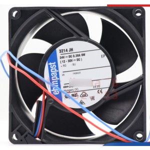 Ebmpapst 3214JH 24V 0.375A 9W 2wires Cooling Fan