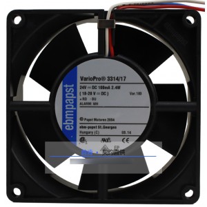 Ebmpapst 3314/17 24V 2.4W 3wires Cooling Fan