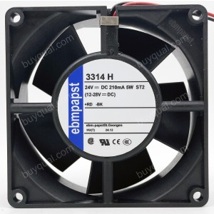 Ebmpapst 3314H 24V 220MA 5.3W 2wires Cooling Fan