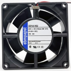 Ebmpapst 3314HU 24V 210mA 5W 2wires Cooling Fan 