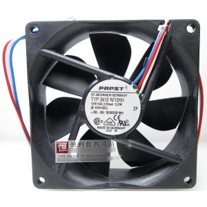 Ebmpapst 3412N/12HH 12V 270mA 3.2W 3wires Cooling Fan - Original New