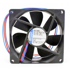 Ebmpapst 3412NGV 12V 208mA 2.5W 3wires Cooling Fan