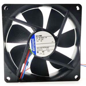 Ebmpapst 3412NME 12V 90mA 1.1W 2wires Cooling Fan 