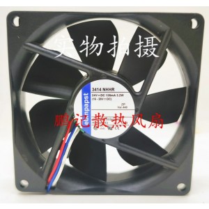 Ebmpapst 3414NHHR 24V 135MA 3.2W 3wires Cooling Fan
