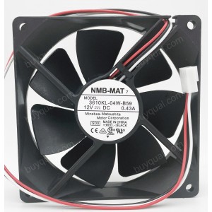 NMB 3610KL-04W-B59 12V 0.43A 3wires Cooling Fan