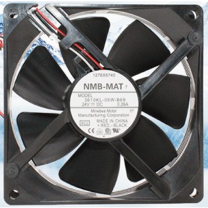 NMB 3610KL-05W-B69 24V 0.26A 3wires Cooling Fan - New