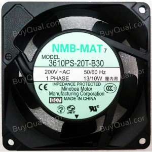 NMB 3610PS-20T-B30 3610PS-20T-B30-B00 3610PS-20T-B30-B07 200V 13/10W Cooling Fan
