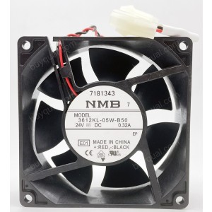NMB 3612KL-05W-B50 -E00 -E01 24V 0.32A 2wires Cooling Fan