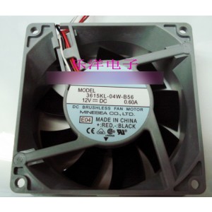 NMB 3615KL-04W-B56 3615KL-04W-B56-E04 12V 0.60A 3wires Cooling Fan