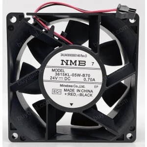 NMB 3615KL-05W-B70 3615KL-05W-B70-EQ1 24V 0.7A 2wires Cooling Fan - New
