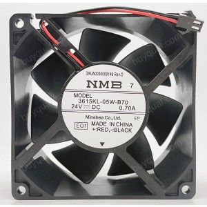NMB 3615KL-05W-B70 3615KL-05W-B70-EQ1 24V 0.7A 2wires Cooling Fan - New