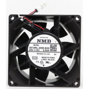 NMB 3615RL-05W-B30 24V 0.53A 2wires cooling fan