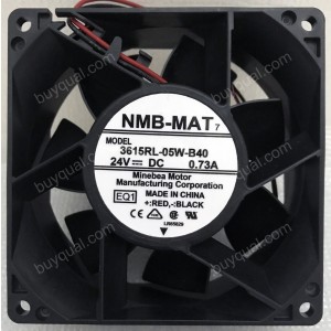 NMB 3615RL-05W-B40 3615RL-05W-B40-EQ1 3615RL-05W-B40-ER2  24V 0.73A 2wires Cooling Fan - Original New