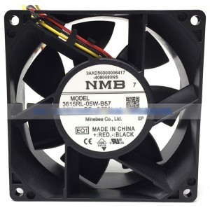NMB 3615RL-05W-B57 24V 0.93A 3 Wires Cooling Fan 