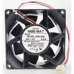 NMB 3615RL-05W-B59 24V 0.93A 3wires Cooling Fan 