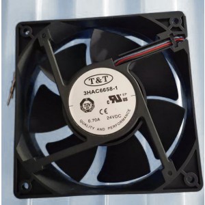 T&T 3HAC6658-1 24V 0.7A 3wires Cooling Fan - With Plug