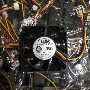 T&T 4010M05B PHB 5V 0.19A 3wires Cooling Fan 
