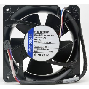 Ebmpapst 4114N/2H7P 24V 3.8A 90W 4wires Cooling Fan - Original New