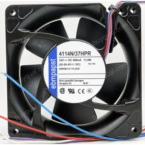 Ebmpapst 4114N/37HPR 24V 480MA 11.5W 4wires Cooling Fan