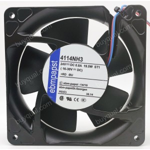 Ebmpapst 4114NH3 24V 0.8A 19.5W 2wires Cooling Fan