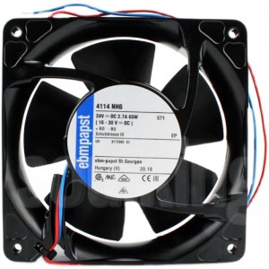 Ebmpapst 4114NH6 24V 2.7A 65W 2wires Cooling Fan
