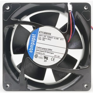 Ebmpapst 4114NHH 4114NHHR 24V 12.5W 2wires Cooling Fan