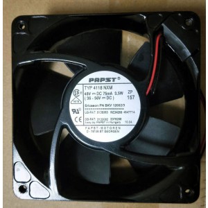 Ebmpapst TYP 4118NXM 48V 75mA 3.5W 2wires Cooling Fan