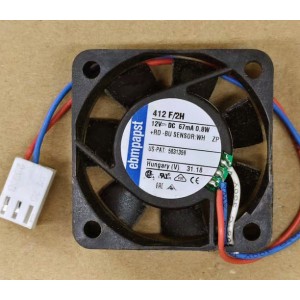 Ebmpapst 412F/2H 12V 67mA 0.8W 3wires Cooling Fan