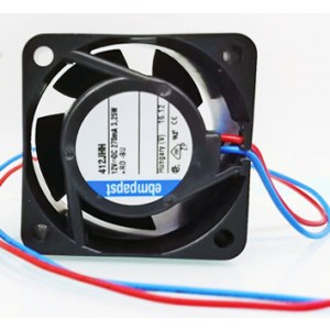Ebmpapst 412JHH 12V 270mA 3.25W 2wires Cooling Fan - New