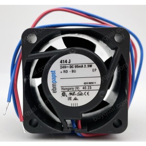 Ebmpapst 414J 24V 95mA 2.3W 2wires Cooling Fan - Original New