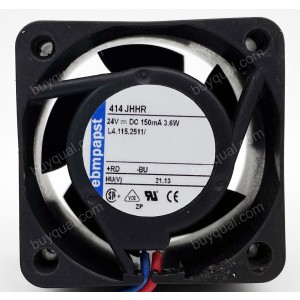 Ebmpapst 414JHHR 24V 150mA 3.6W 2wires Cooling Fan
