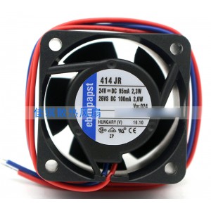 Ebmpapst 414JR 24/26V 95/100mA 2.3/2.6W 2wires Cooling Fan