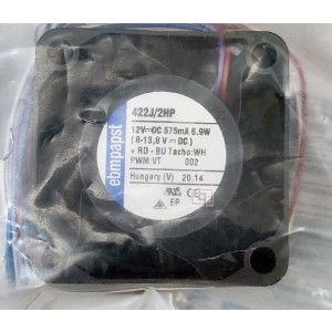 Ebmpapst 422J/2HP 422J/2HPU 12V 570mA 6.8W 4wires Cooling Fan