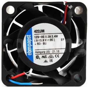 Ebmpapst 422JM 12V 0.2A 2.4W 2wires Cooling Fan 