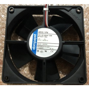 Ebmpapst 4312/17V 12V 450mA 5.5W 4wires Cooling Fan