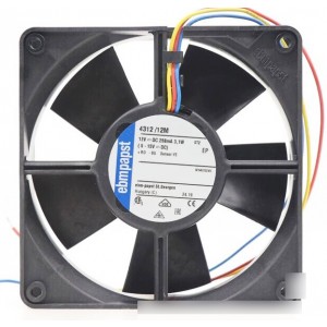 Ebmpapst 4312/12M 12V 258mA 3.1W 3wires Cooling Fan - New