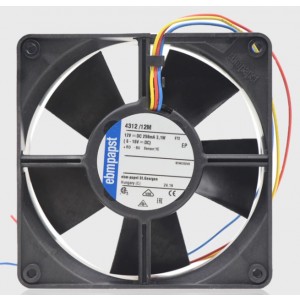 Ebmpapst 4312/12M ( VWCE119AHJKS 9294305245 ) 12V 258mA 3.1W 3wires Cooling Fan - New