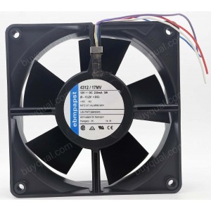 Ebmpapst 4312/17MV 12V 230mA 3.0W 4wires Cooling Fan - Used /Refurbished