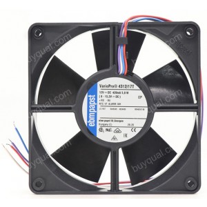 Ebmpapst 4312/17T 12V 420mA 5W 4wires Cooling Fan - Original New