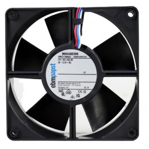 Ebmpapst 4312/19 VWCE119AHJLS 9694360209 12V 450mA 5.5W 3wires Cooling Fan 