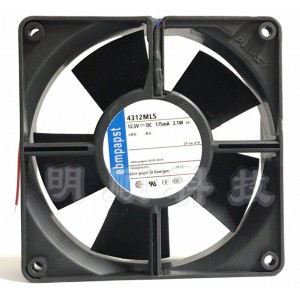 Ebmpapst 4312MLS 12.5V 2.1W 3wires Cooling Fan